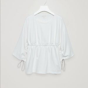 COS White Drawstring Top